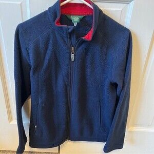 L.L. Bean Boy’s Navy Fleece Zip Up Jacket Size Large